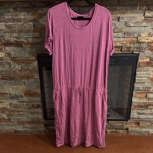 Casual Pink Midi Dress